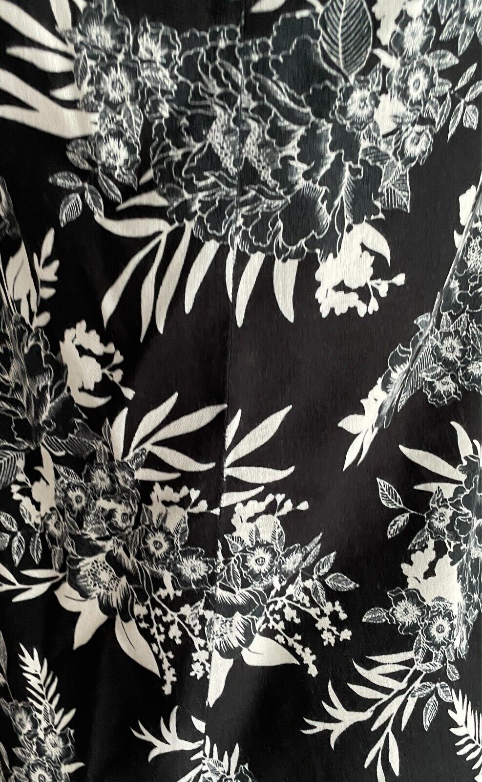 BILLABONG Black & White Floral Dress Size 6 Mini Length Sleeveless Cotton Flax