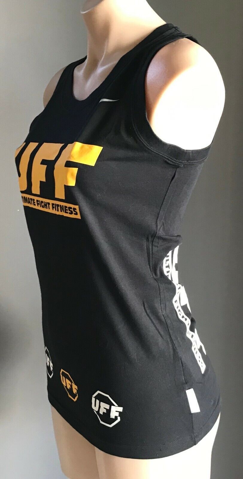 NIKE Black Sleeveless "Ultimate Fight Fitness" Dri Fit Cotton Top Ladies Size S