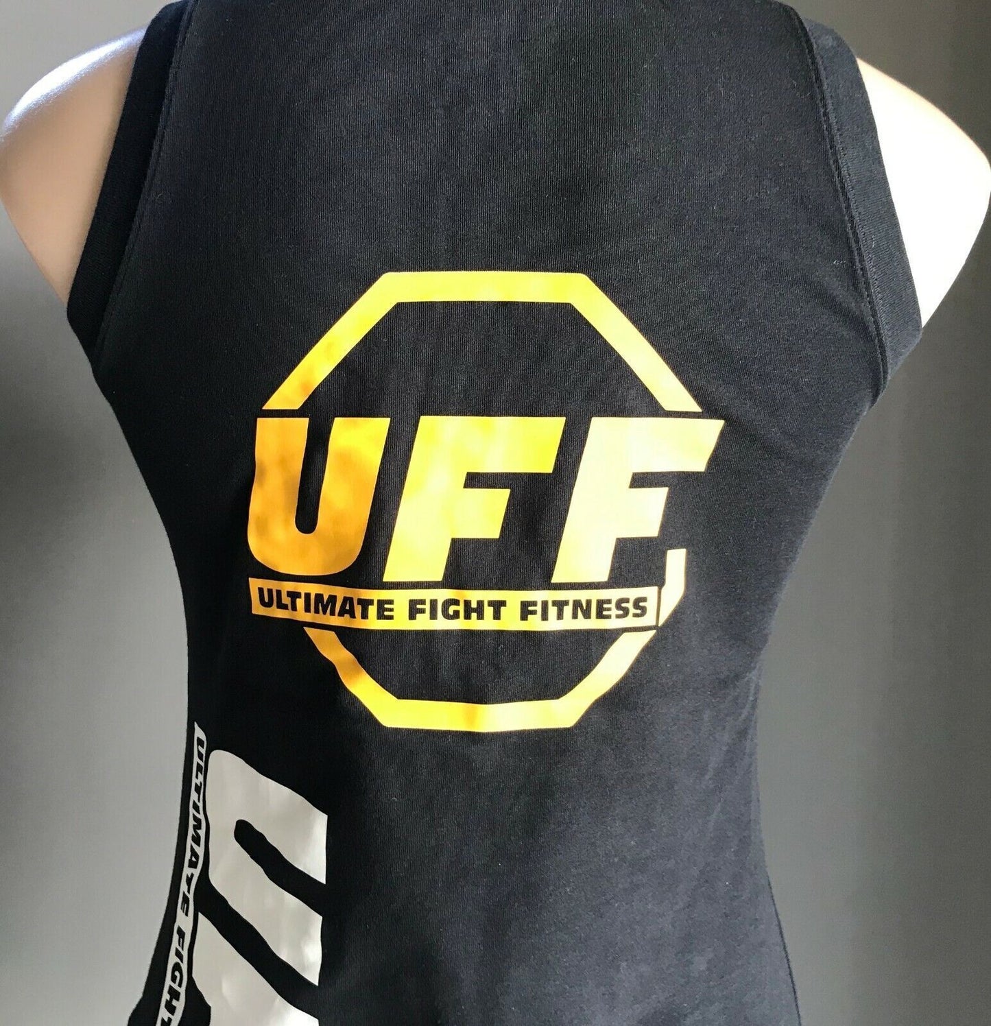 NIKE Black Sleeveless "Ultimate Fight Fitness" Dri Fit Cotton Top Ladies Size S