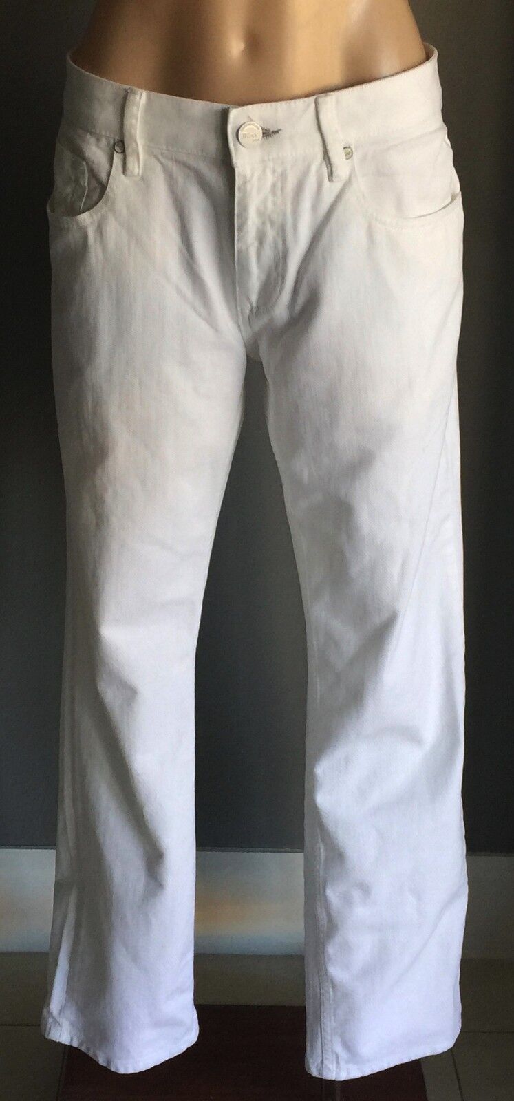 MEXX METROPOLITAN White Denim Slim Fit Size 33 AU 12  Jeans NEW