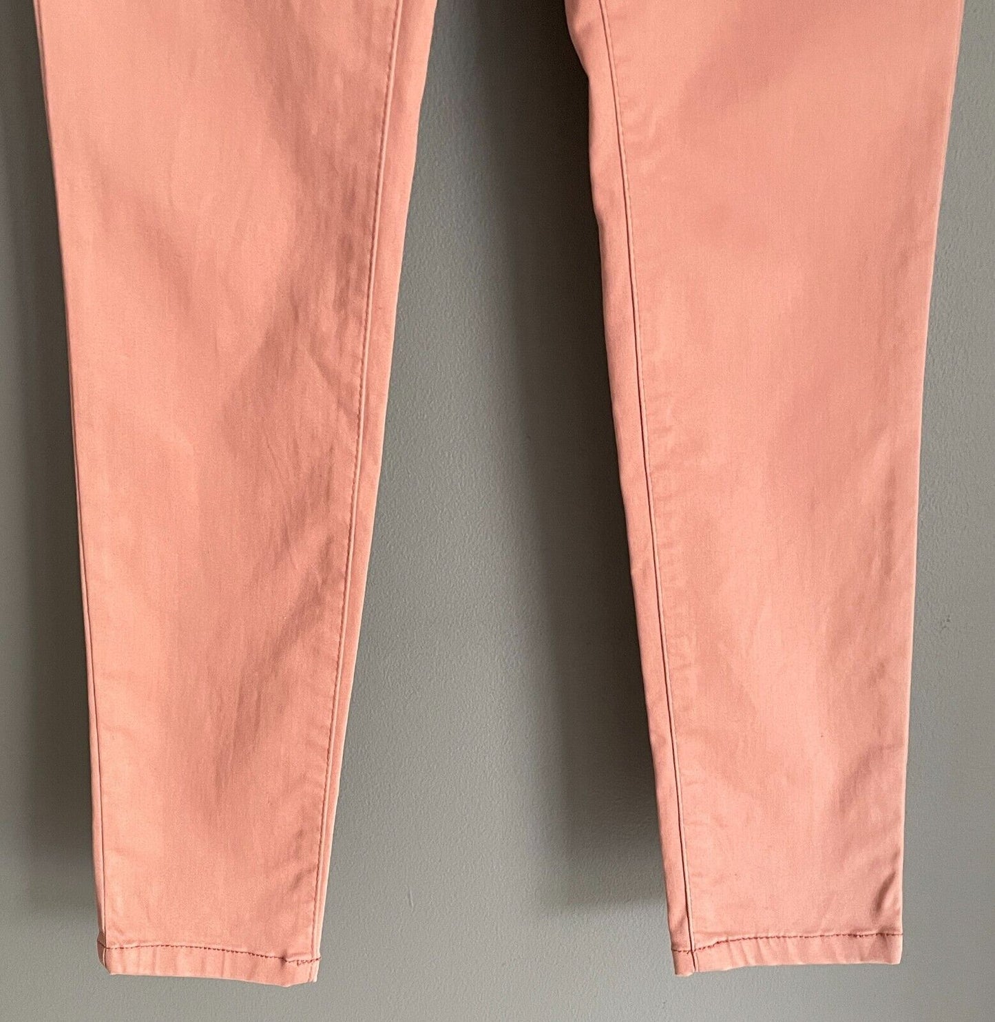 COUNTRY ROAD Skinny Leg Jeans Salmon Sateen Size 4 Stretch Ankle Length