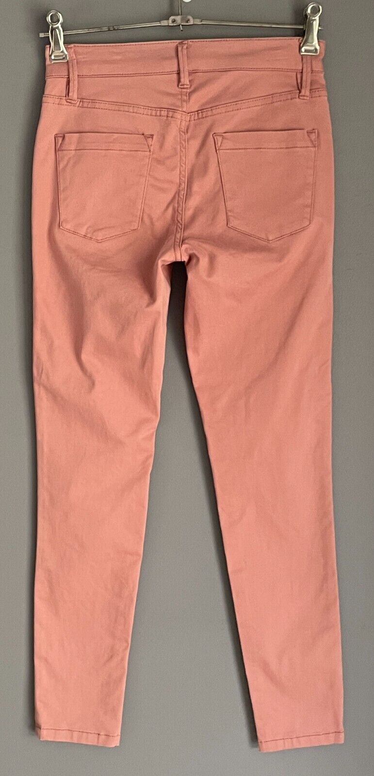 COUNTRY ROAD Skinny Leg Jeans Salmon Sateen Size 4 Stretch Ankle Length