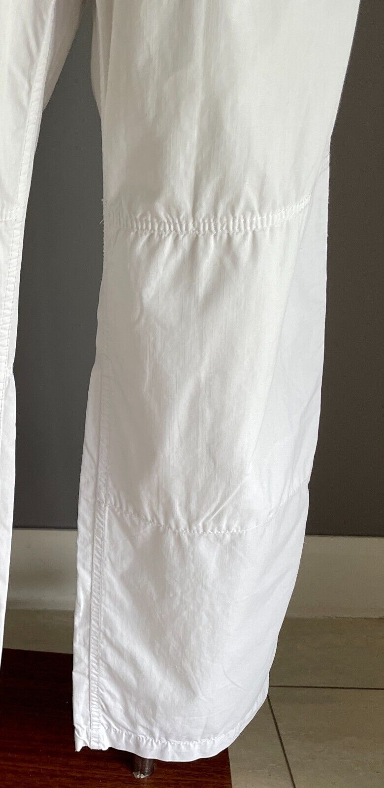 MEXX 74 White Cotton Long Utility Pants Button Fly Low Rise Size 16