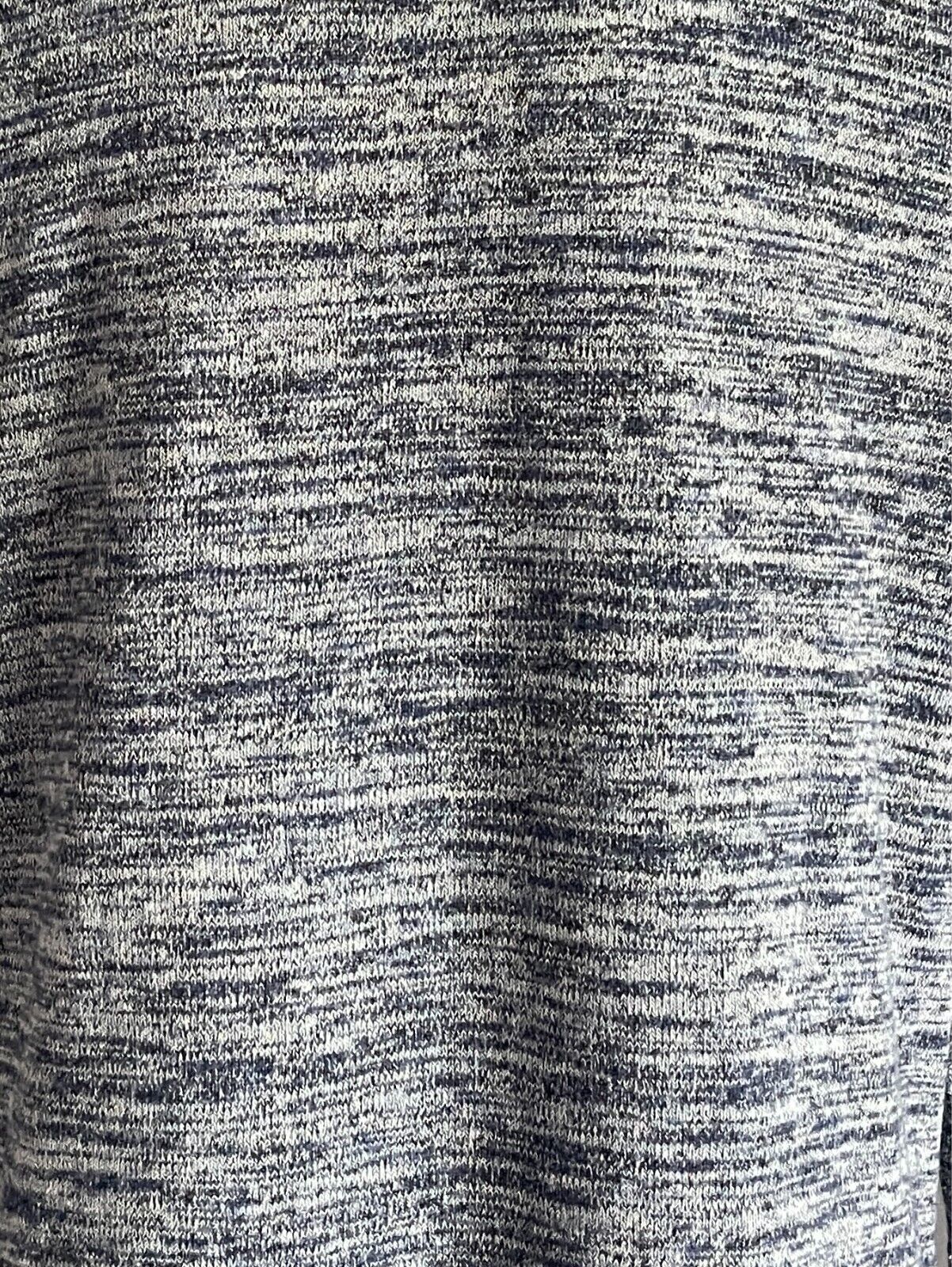 FOXWOOD Long Sleeve Top Navy & Grey Marl Size 10 Knot Front Stretch Knit Fabric