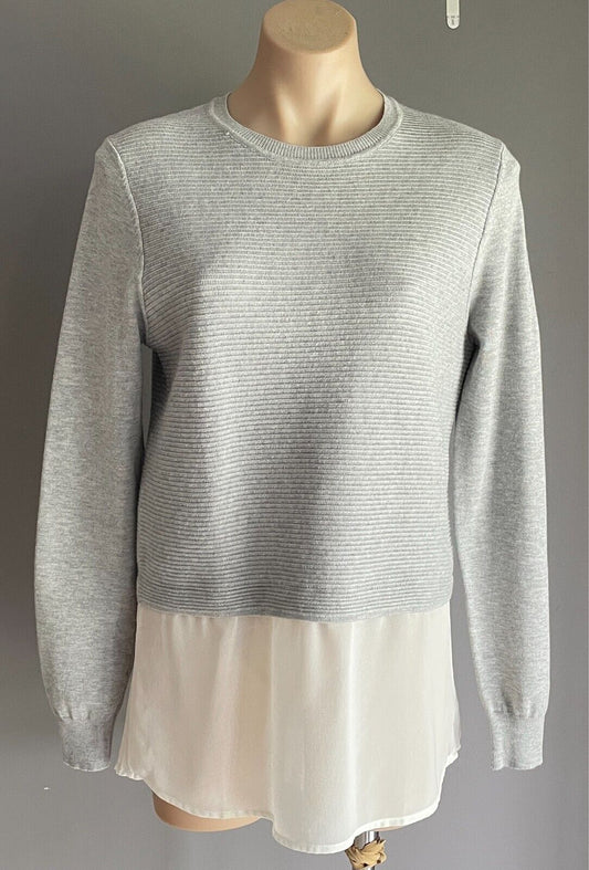 DREAM HOUSE Grey Marl Knit Sweater Jumper  Twofer Long Sleeves Size 10