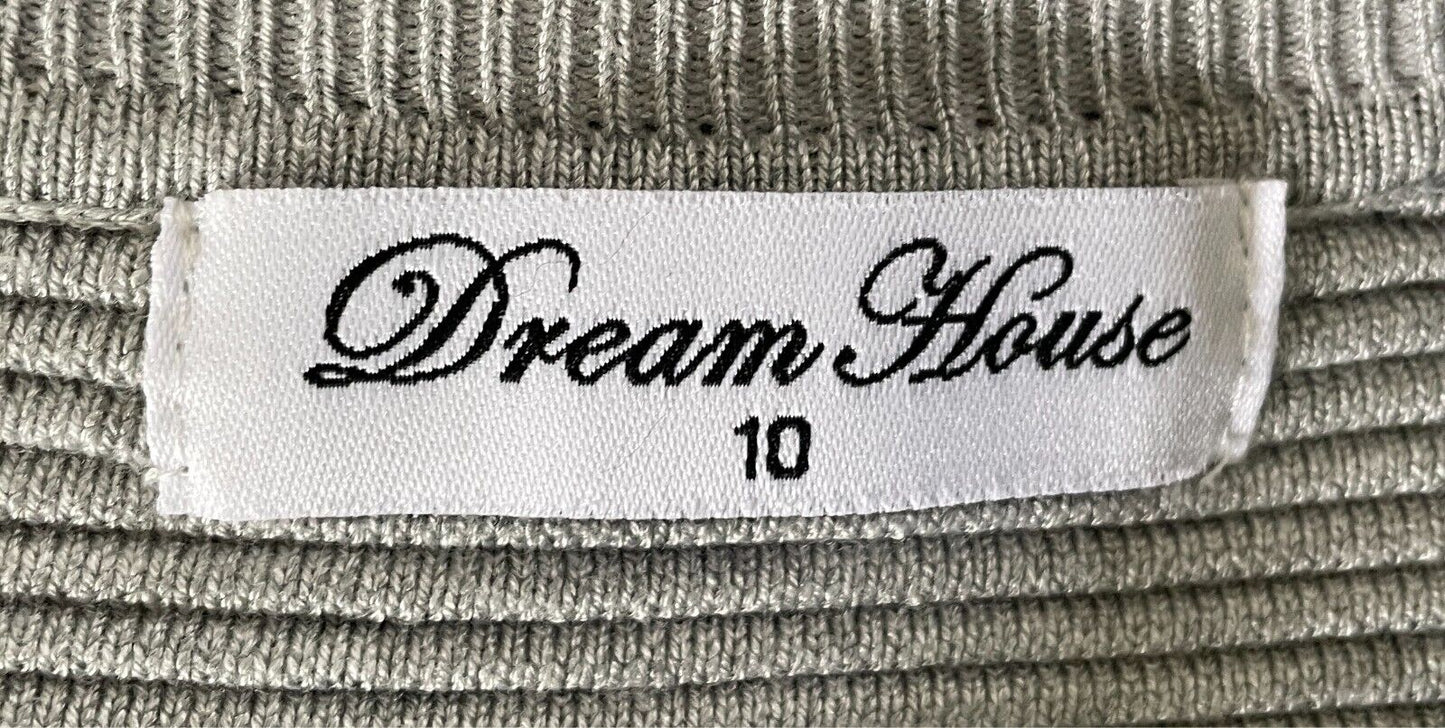 DREAM HOUSE Grey Marl Knit Sweater Jumper  Twofer Long Sleeves Size 10