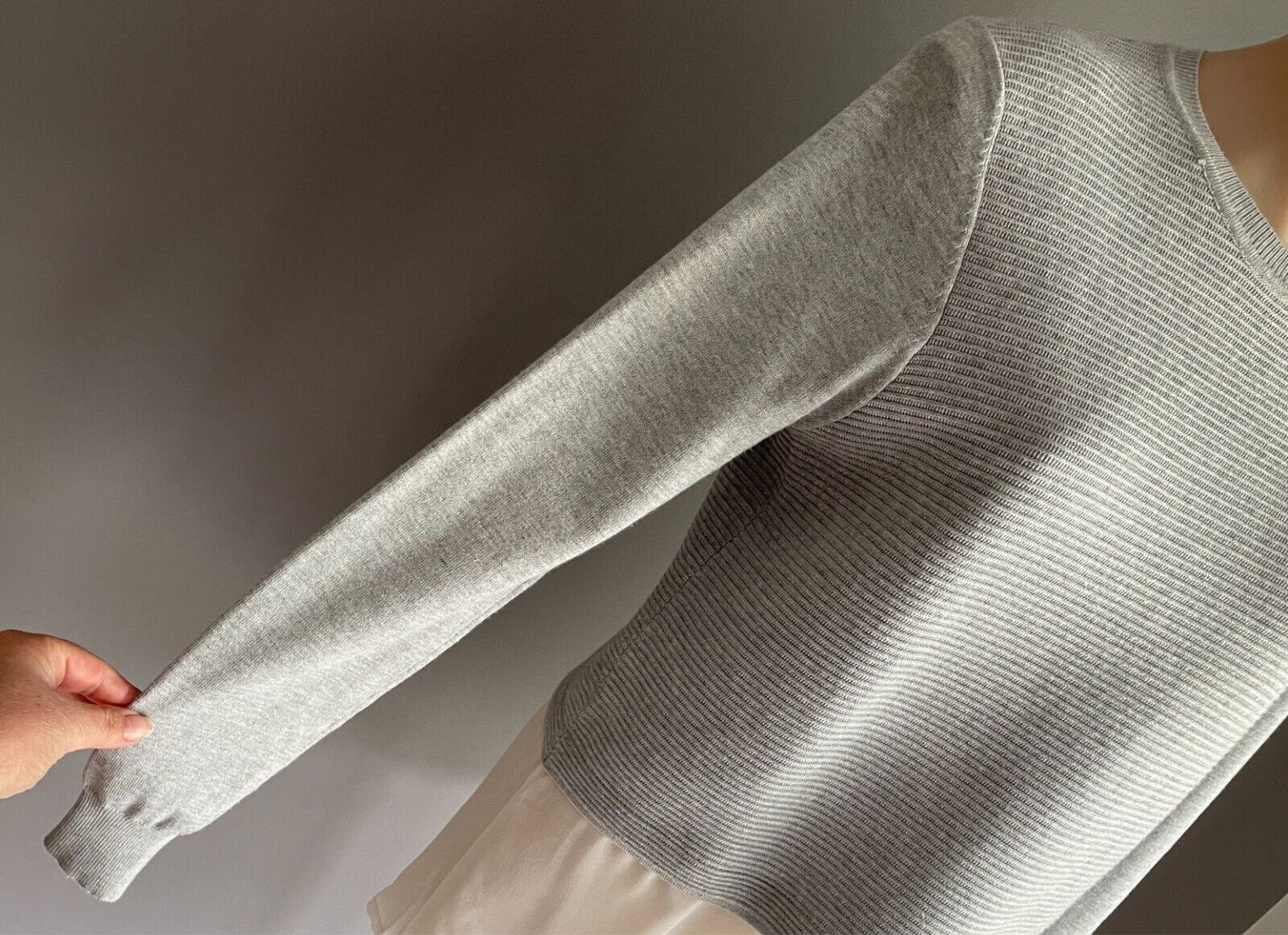 DREAM HOUSE Grey Marl Knit Sweater Jumper  Twofer Long Sleeves Size 10