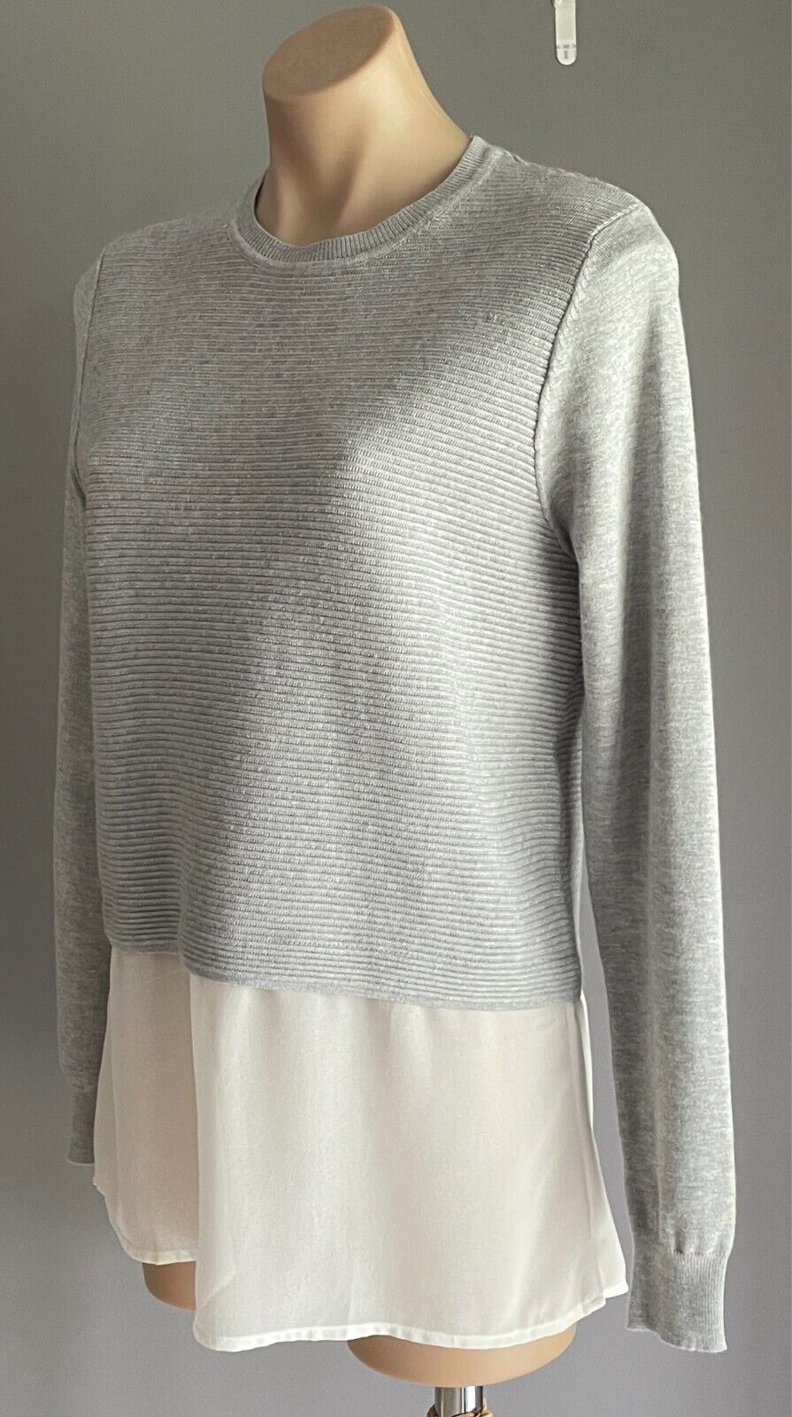 DREAM HOUSE Grey Marl Knit Sweater Jumper  Twofer Long Sleeves Size 10
