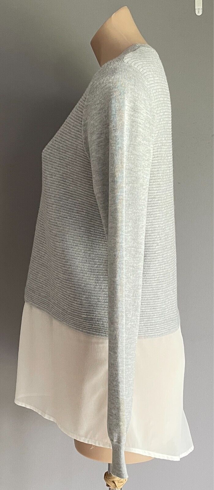 DREAM HOUSE Grey Marl Knit Sweater Jumper  Twofer Long Sleeves Size 10