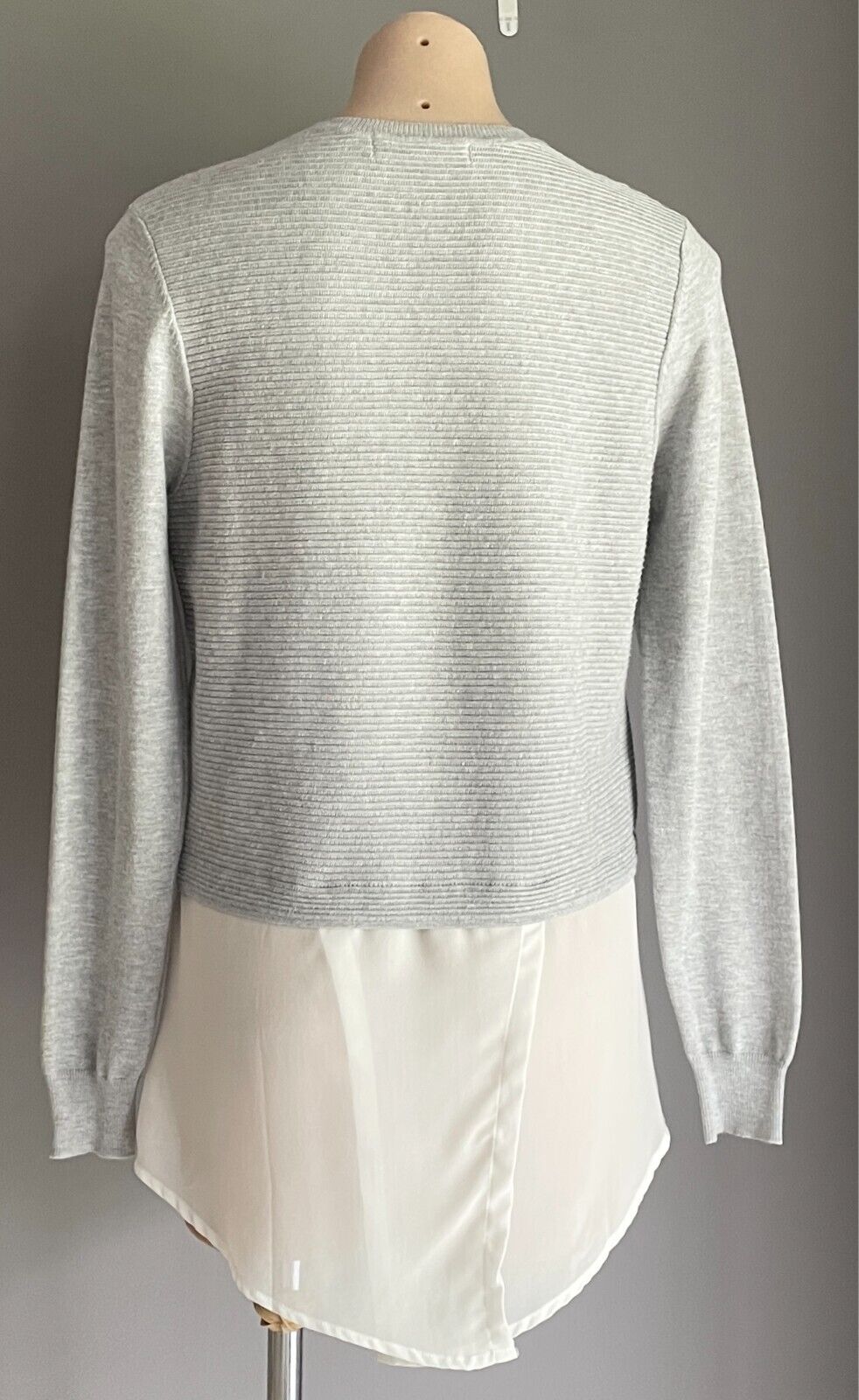 DREAM HOUSE Grey Marl Knit Sweater Jumper  Twofer Long Sleeves Size 10