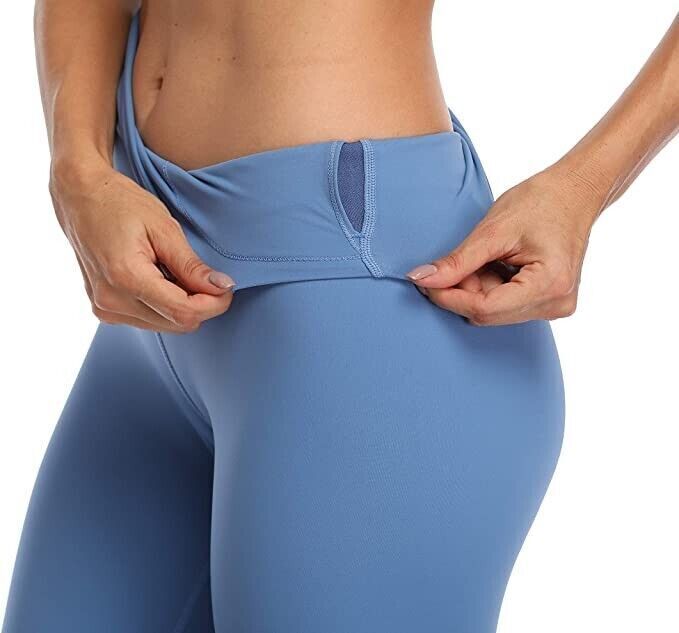 COLORFULKOALA Leggings Blue Full Length High Waist Yoga Gym Size XS Activewear