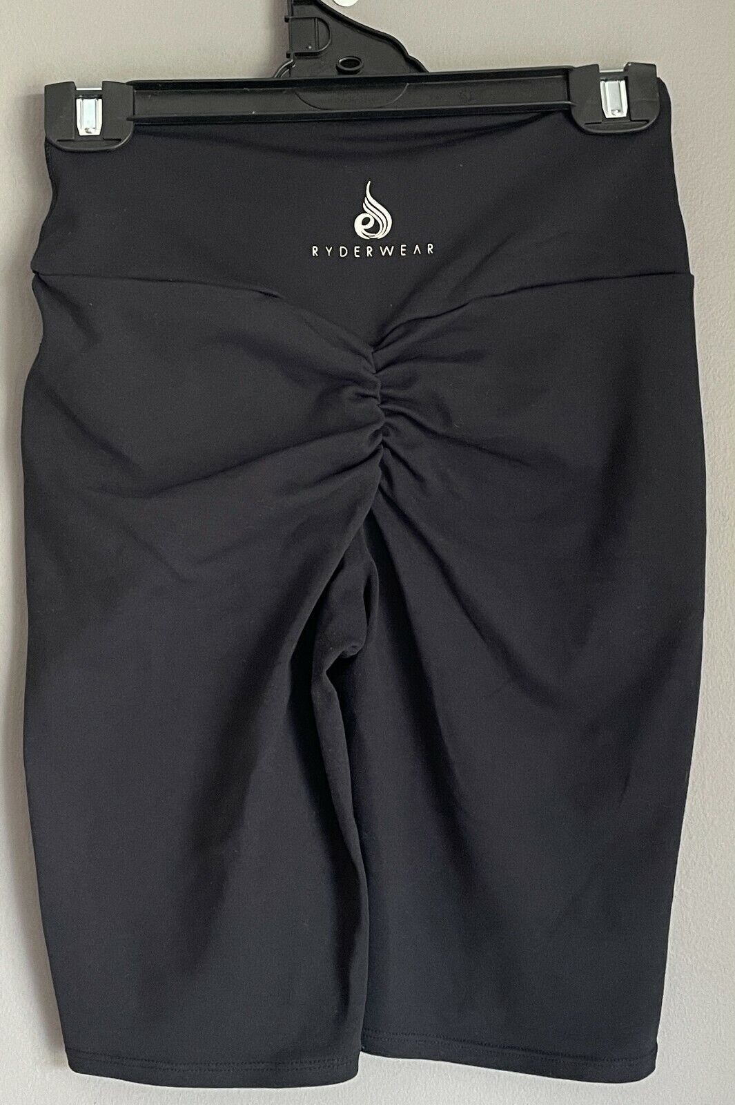 RYDERWEAR Leggings Scrunch Bum Black Stretch Bike Shorts Sz S Gym Run Activewear