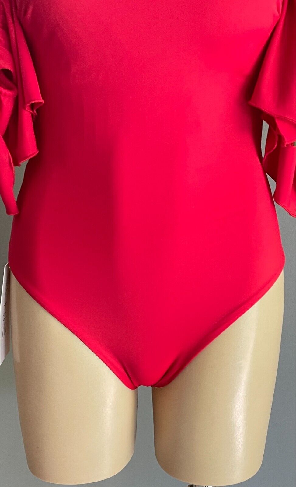 OCHIE Olivia Red OnePiece Swimsuit Size M 12 Tie Sleeve Criss Cross Lace Up NWT