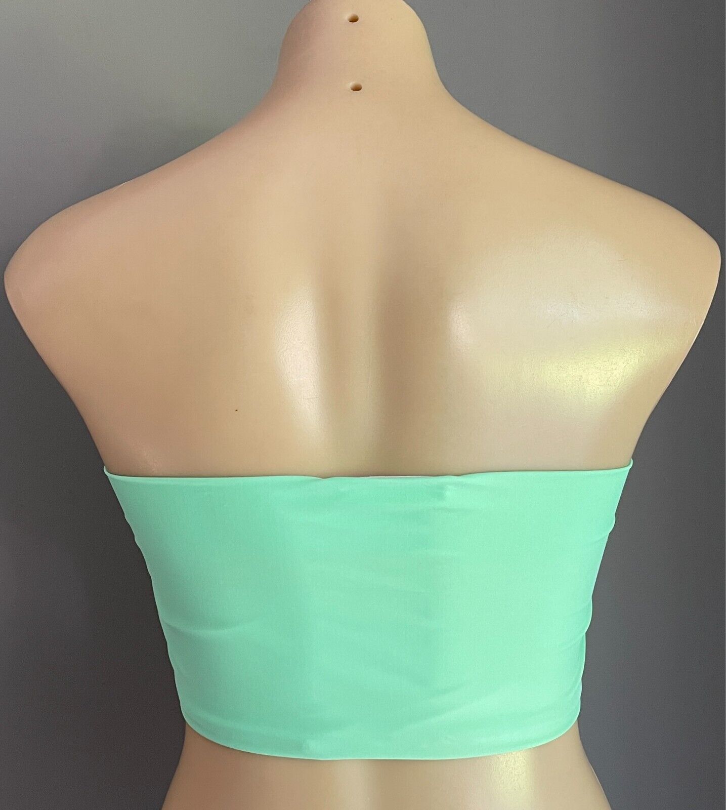 REVERSE Green Bandeau Top Size M Stretch Fabric Sleeveless Pull On & Off