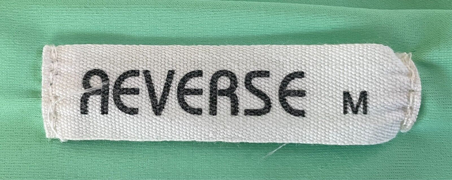 REVERSE Green Bandeau Top Size M Stretch Fabric Sleeveless Pull On & Off