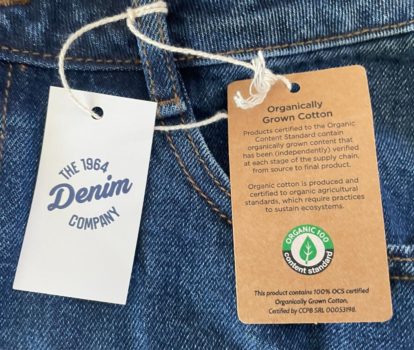 THE 1964 DENIM COMPANY Denim Skirt Size 12 Indigo Blue A-line Short Length NWT!