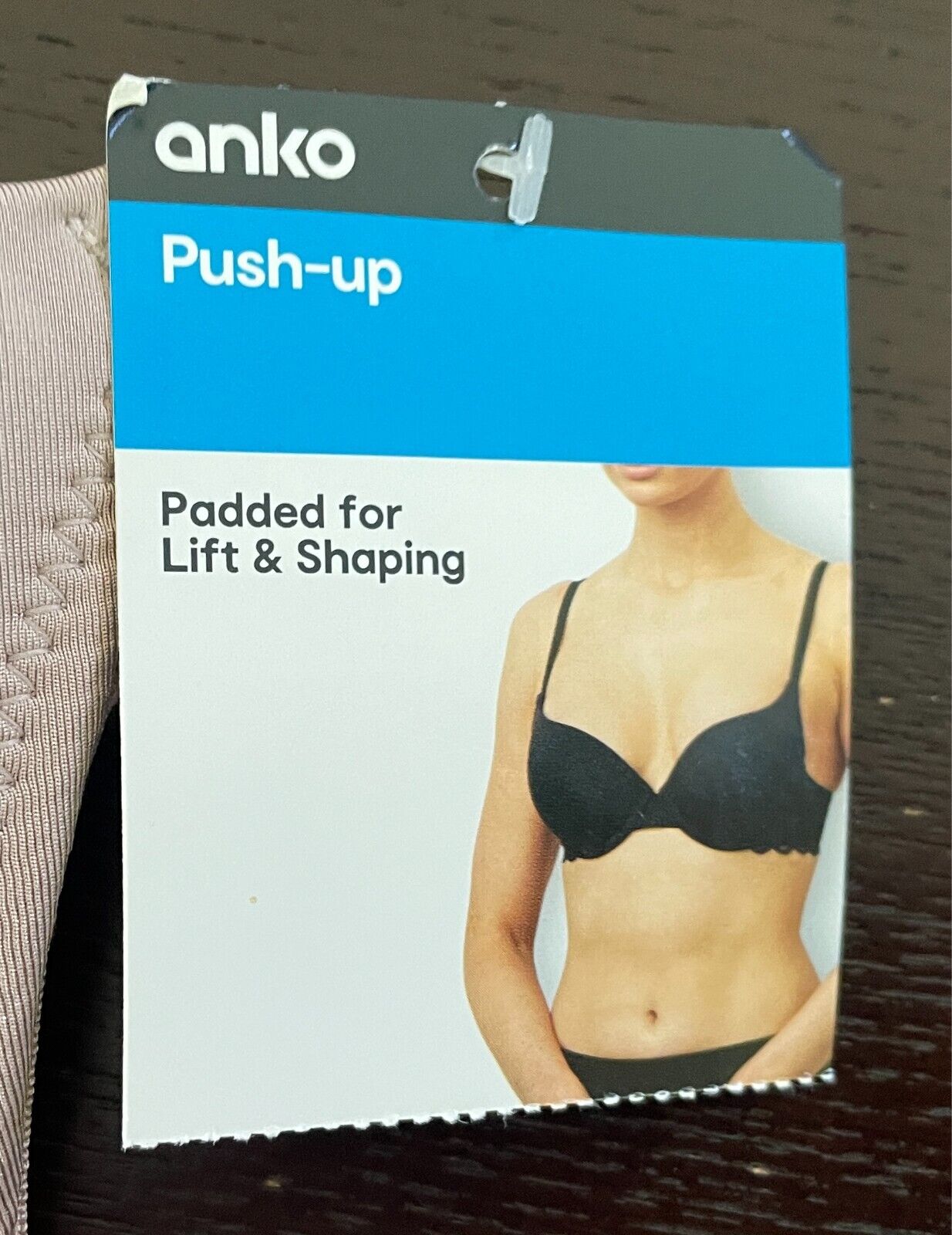 ANKO Sphinx Push Up Bra Size 12B Smooth Cups Lace Wings Adjustable Straps NWT!