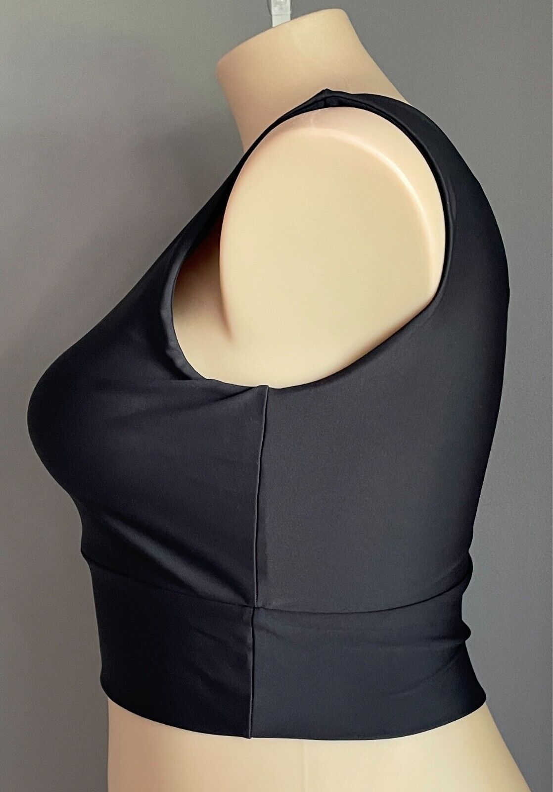 EXOTICA Black Crop Top Reversible Comfortable Stretch Fabric Size XXL 16