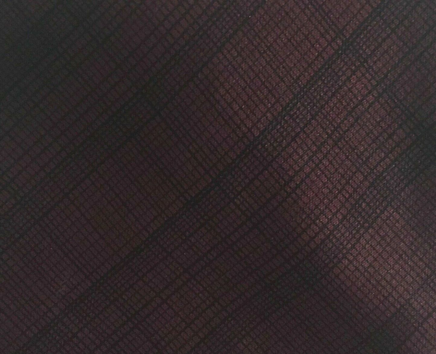 RENE CHAGALL Mens Retro Burgundy & Black Print Handmade Tie - Standard Width