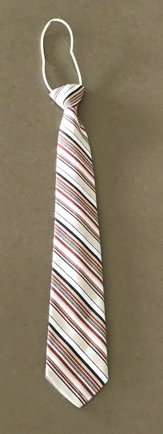 Mens RODNEY by JOHN WEBSTER Vintage MultiColour Stripe PreTied Elastic Neck Tie