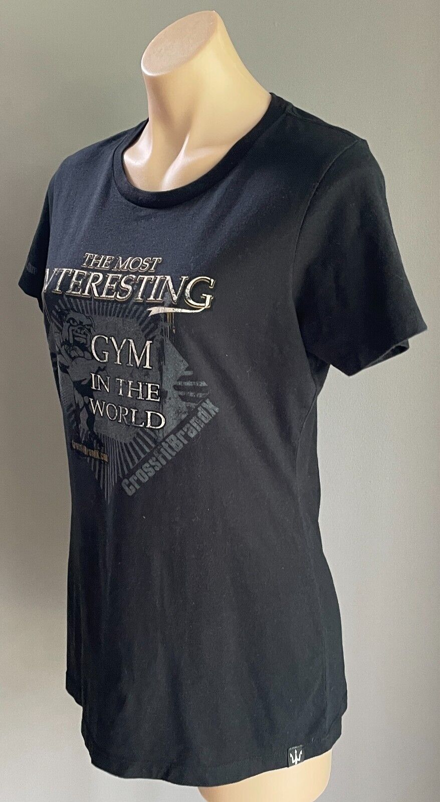 CROSS FIT BRAND X T-Shirt Short Sleeve Black Stay Fit Front & Back Top Sz XL 12