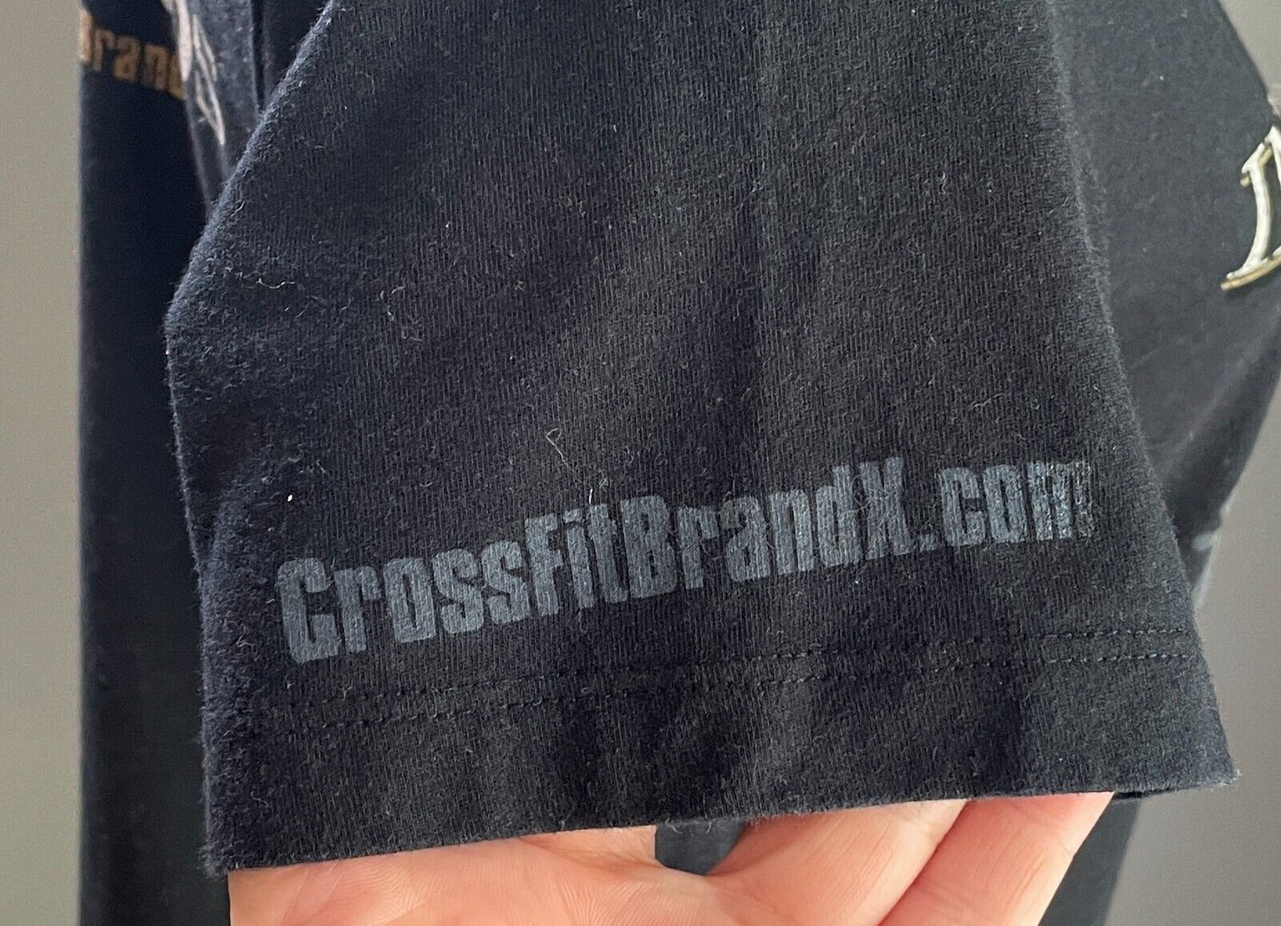 CROSS FIT BRAND X T-Shirt Short Sleeve Black Stay Fit Front & Back Top Sz XL 12