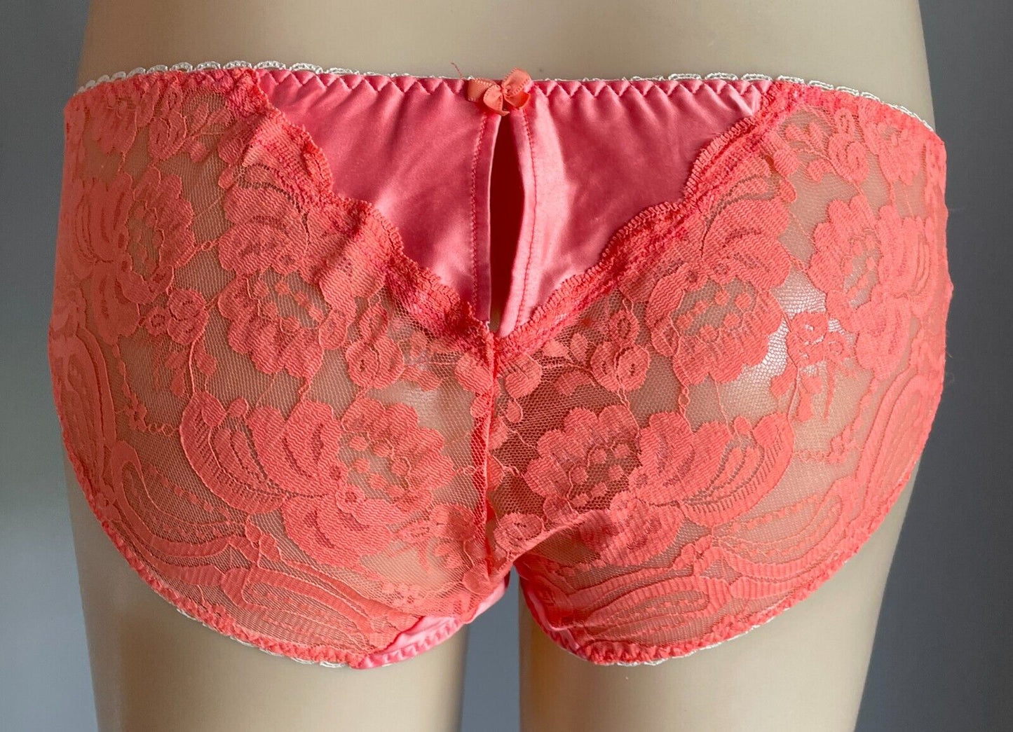 WILD HEARTS Bra 16D Apricot Lace Satin Trim Underwire Bra Set 16 D Briefs Sz 12