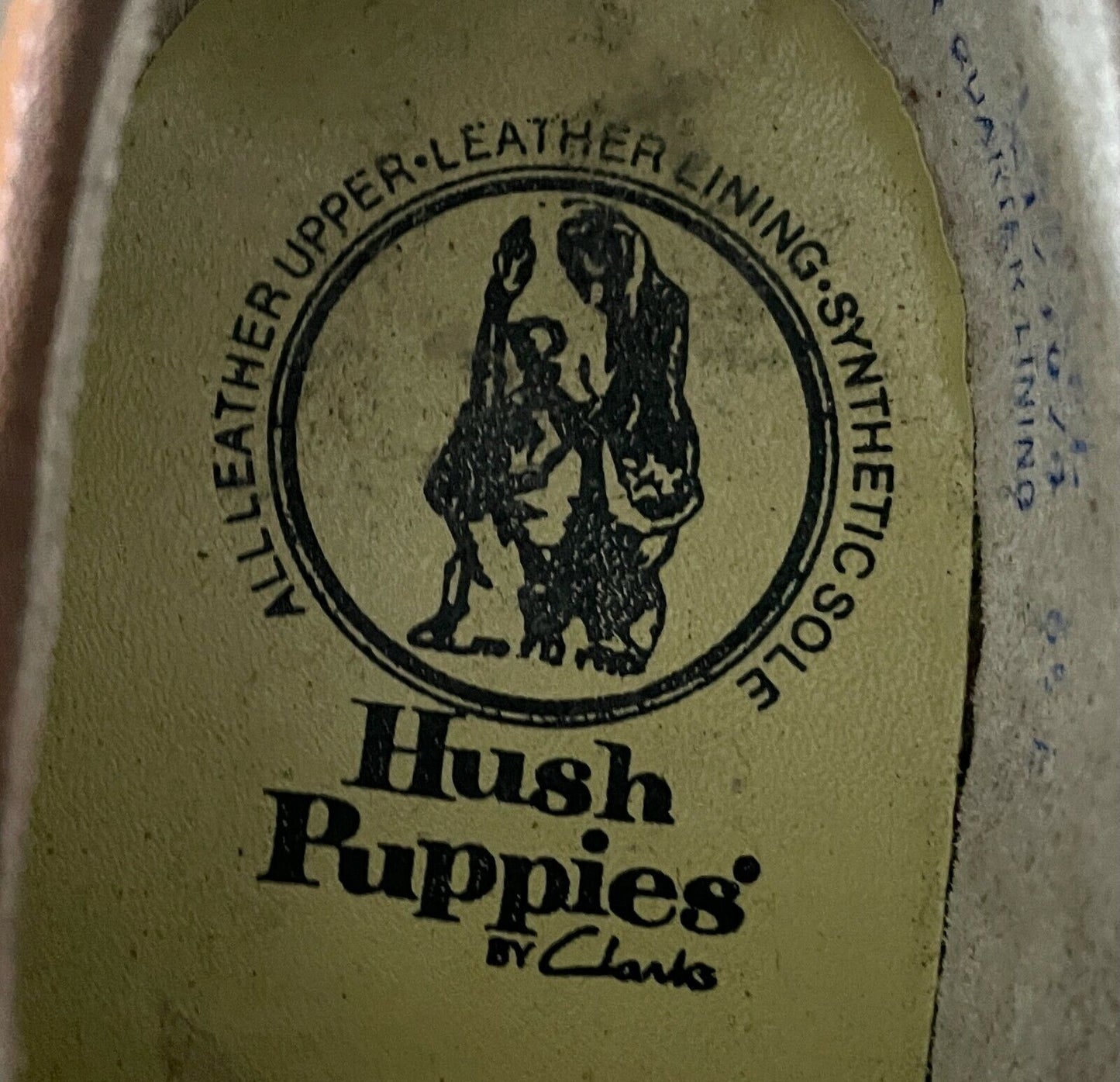 New Vintage HUSH PUPPIES Dress Shoes Lace Up Light Tan Leather Mens Size 6.5E