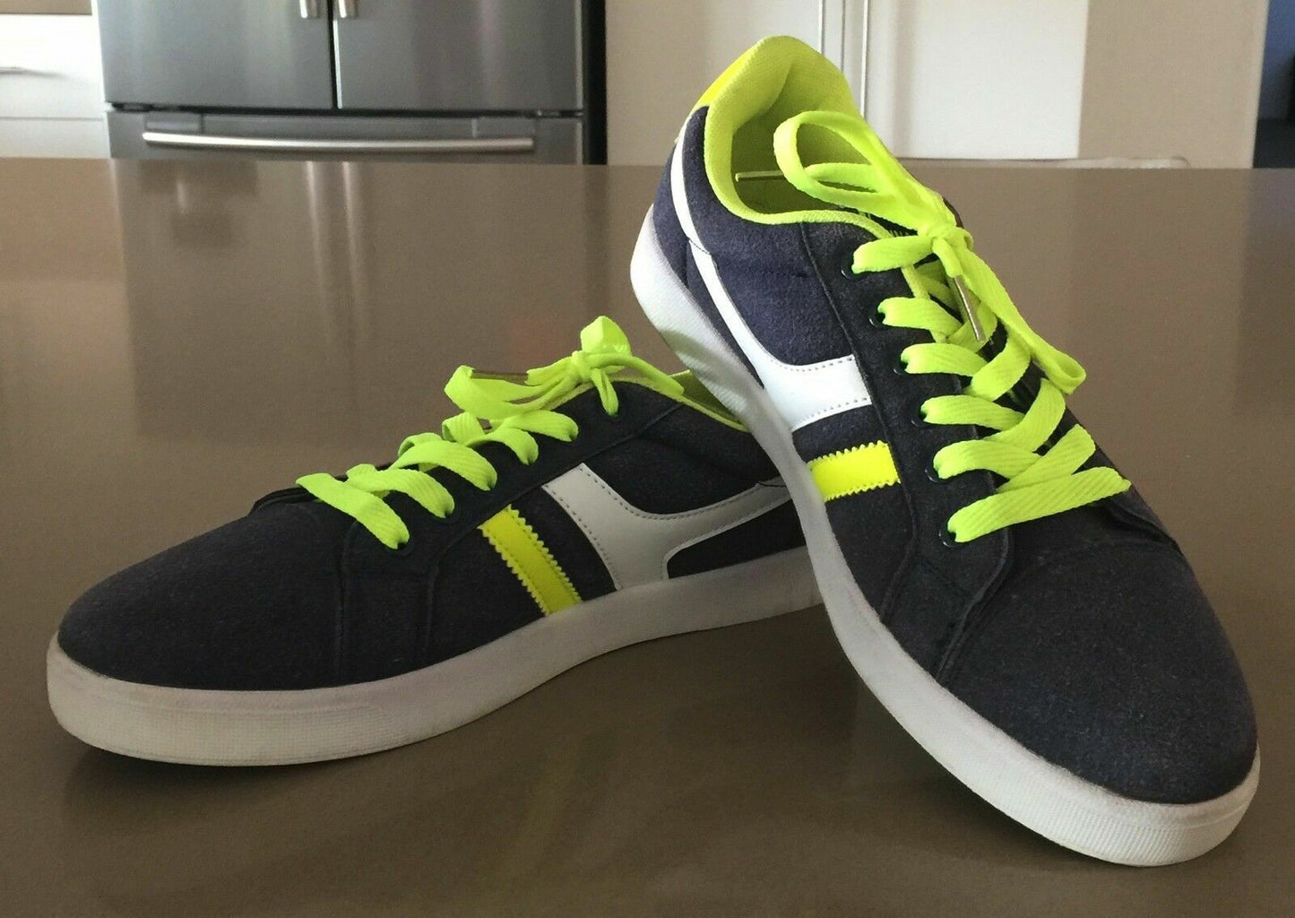 New Mens JADDA Sneakers Lace Up Casual Grey Green White Sports Shoes Size 10.5