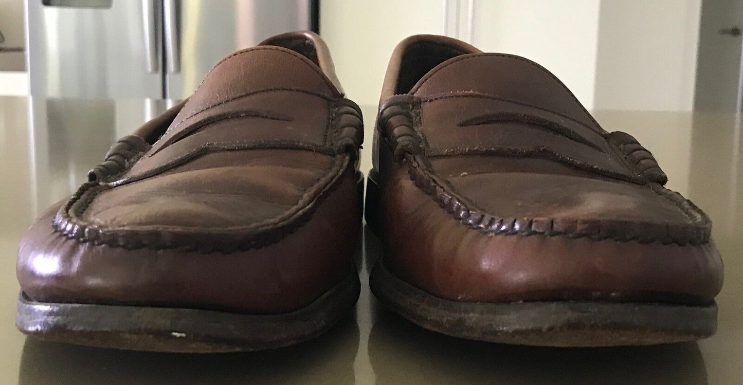 Mens BOSTONIAN SHOES Shoes Tan Leather Loafer Style Size 11