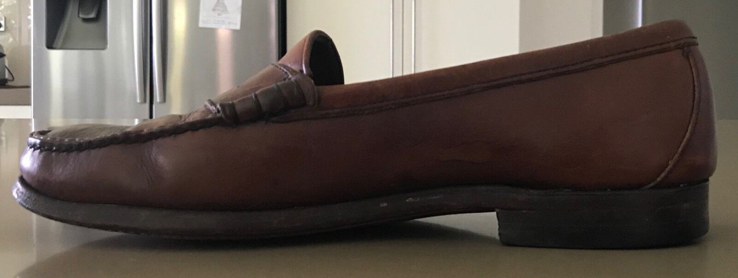 Mens BOSTONIAN SHOES Shoes Tan Leather Loafer Style Size 11