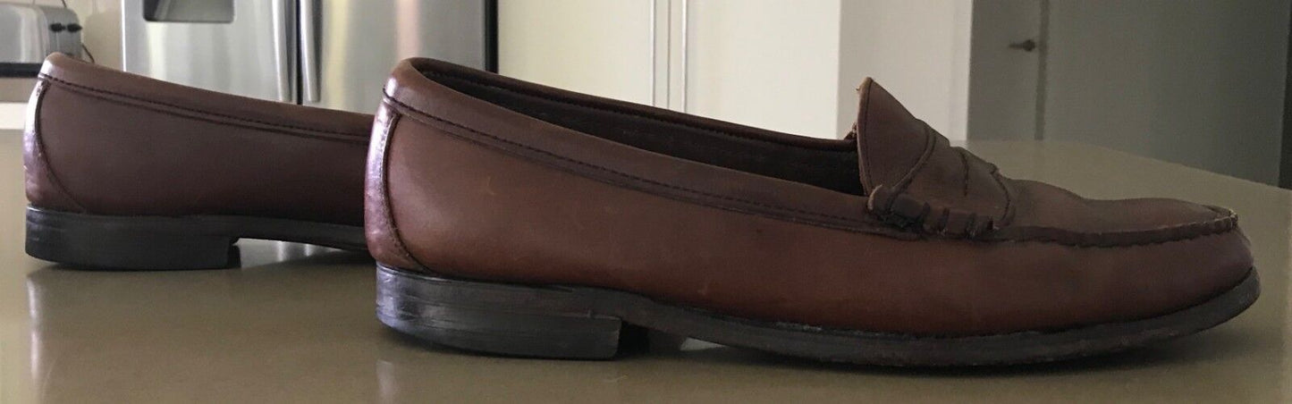 Mens BOSTONIAN SHOES Shoes Tan Leather Loafer Style Size 11