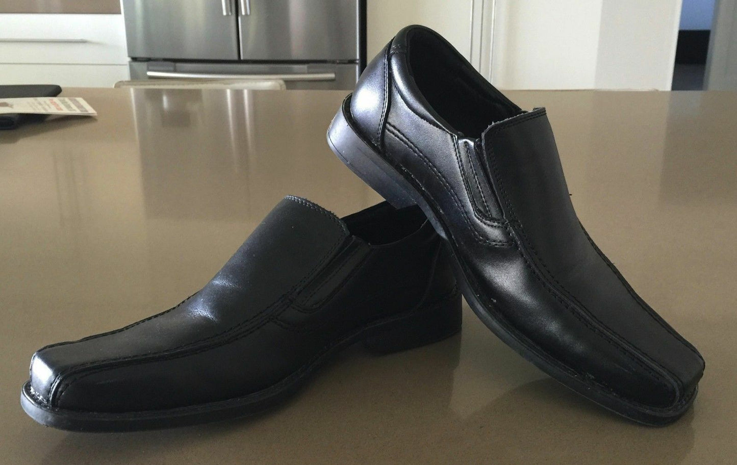 EZYWALKIN Dress Shoes Black Leather Slip On Mens Size 6 Great Condition Smart