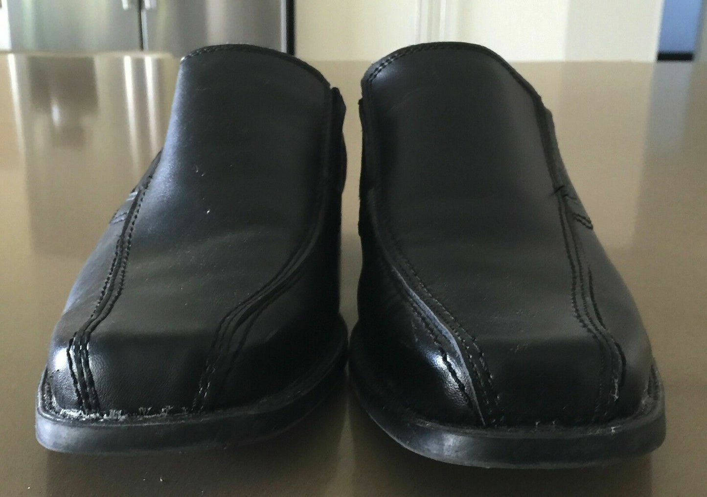 EZYWALKIN Dress Shoes Black Leather Slip On Mens Size 6 Great Condition Smart