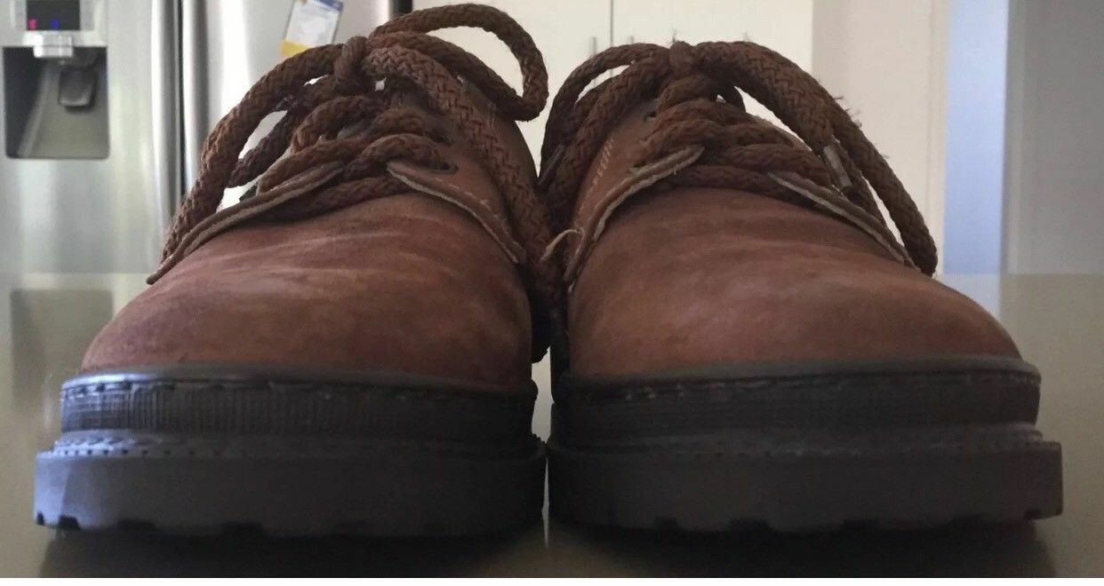 DI FELICE Casual Dress Shoes Tan Suede Leather Lace Up Size 8.5 - 9 Retro Look