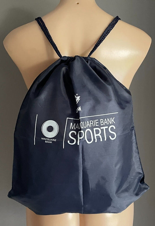 MACQUARIE BANK SPORTS SPARTAN Navy Blue Drawstring Backpack For Shoes Travel New