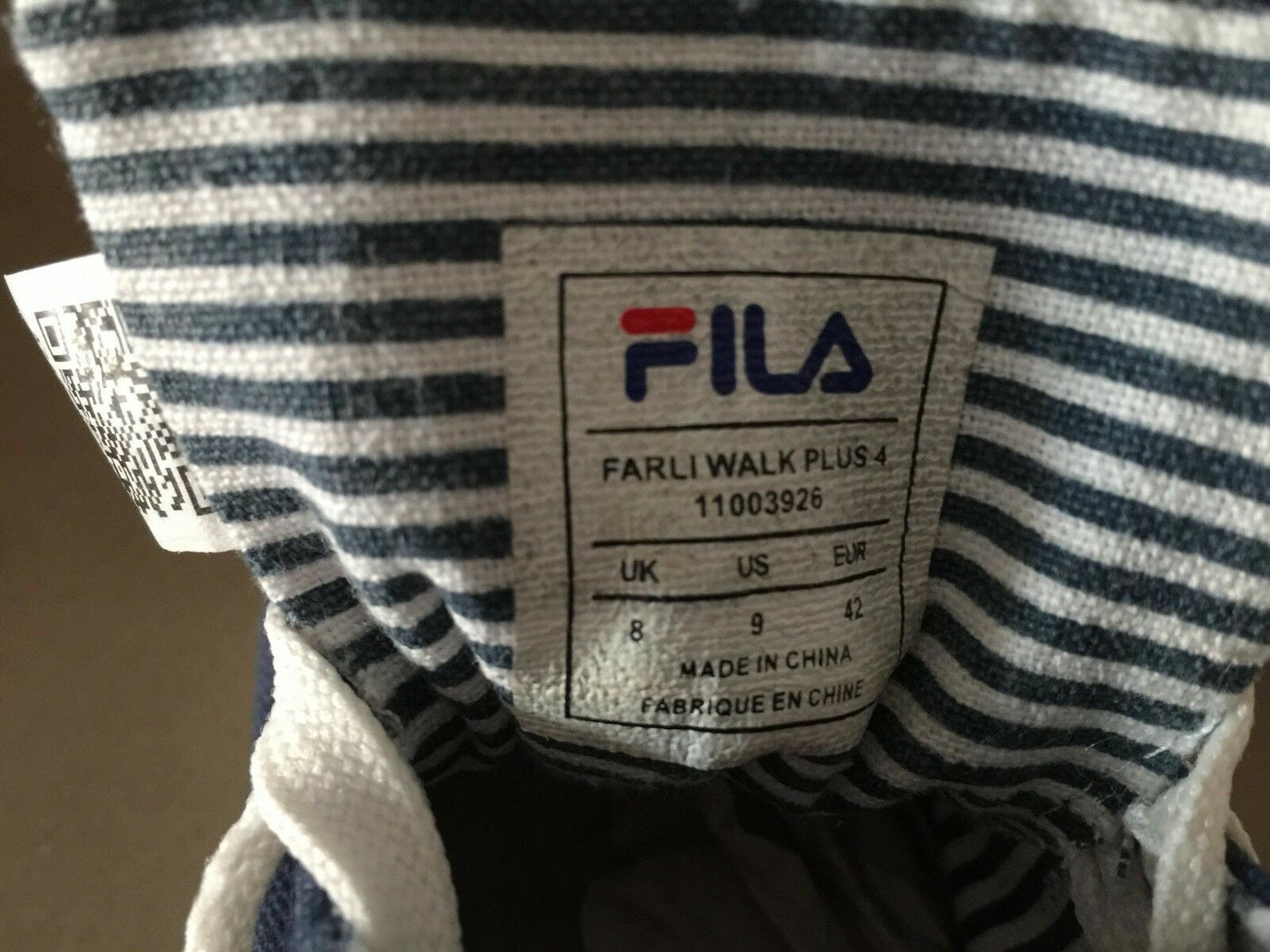 FILA "Farli Walk Plus 4" Casual Shoes Navy & White Mens UK 8 US 9 EU42 Sport New