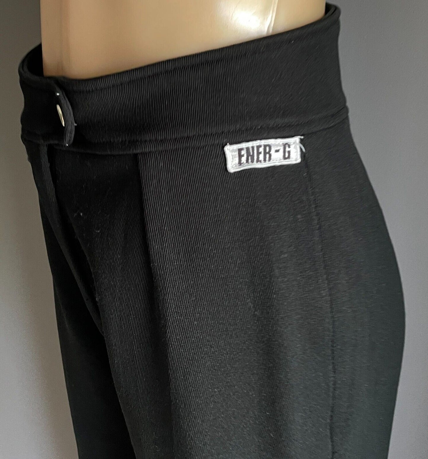 ENER-G Black Stretch Stirrup Leg Ladies Pants Ladies Size 12 Heavy Fabric
