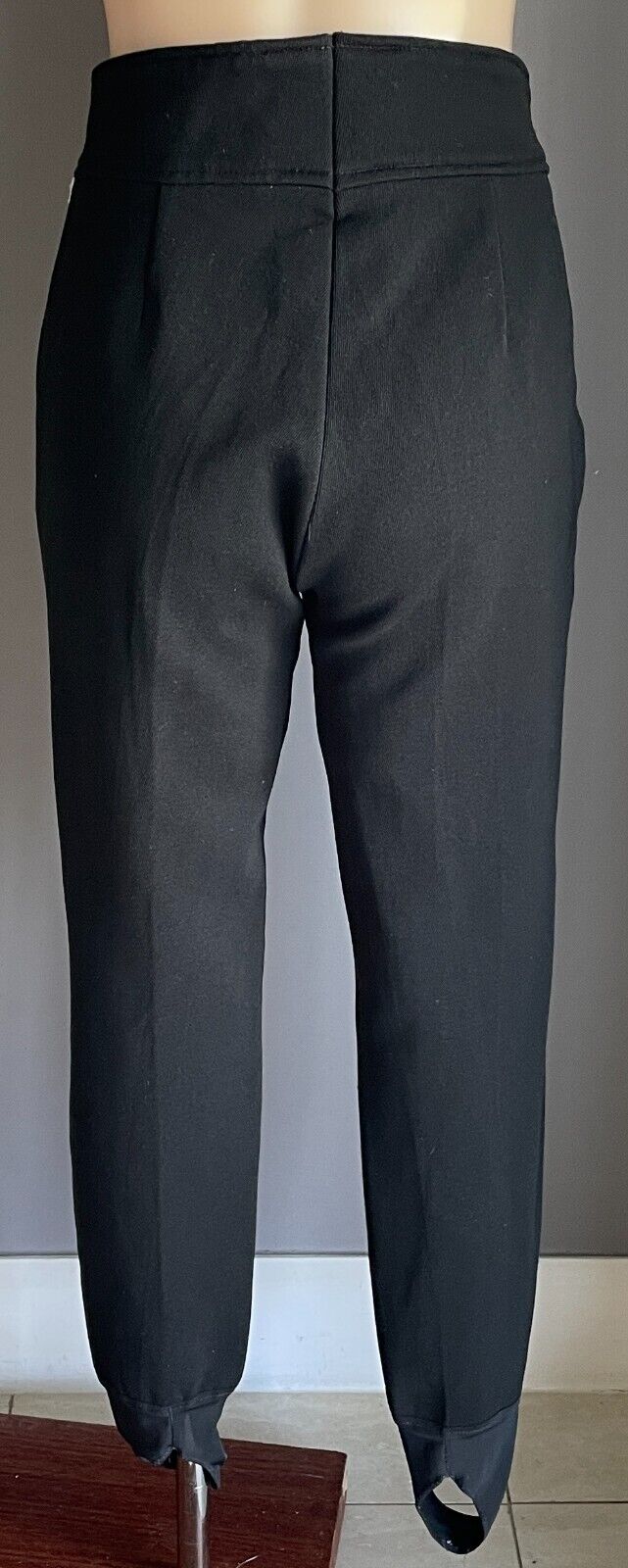ENER-G Black Stretch Stirrup Leg Ladies Pants Ladies Size 12 Heavy Fabric