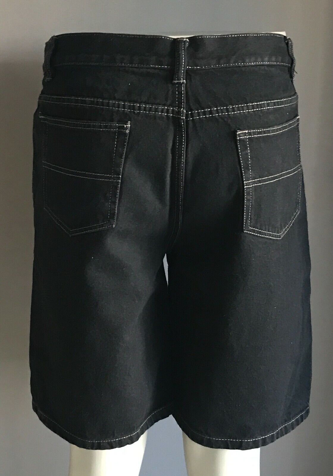 Mens KMART Pants Black Denim Shorts Size 97 / 92 cm Waist Dressy Casual Short