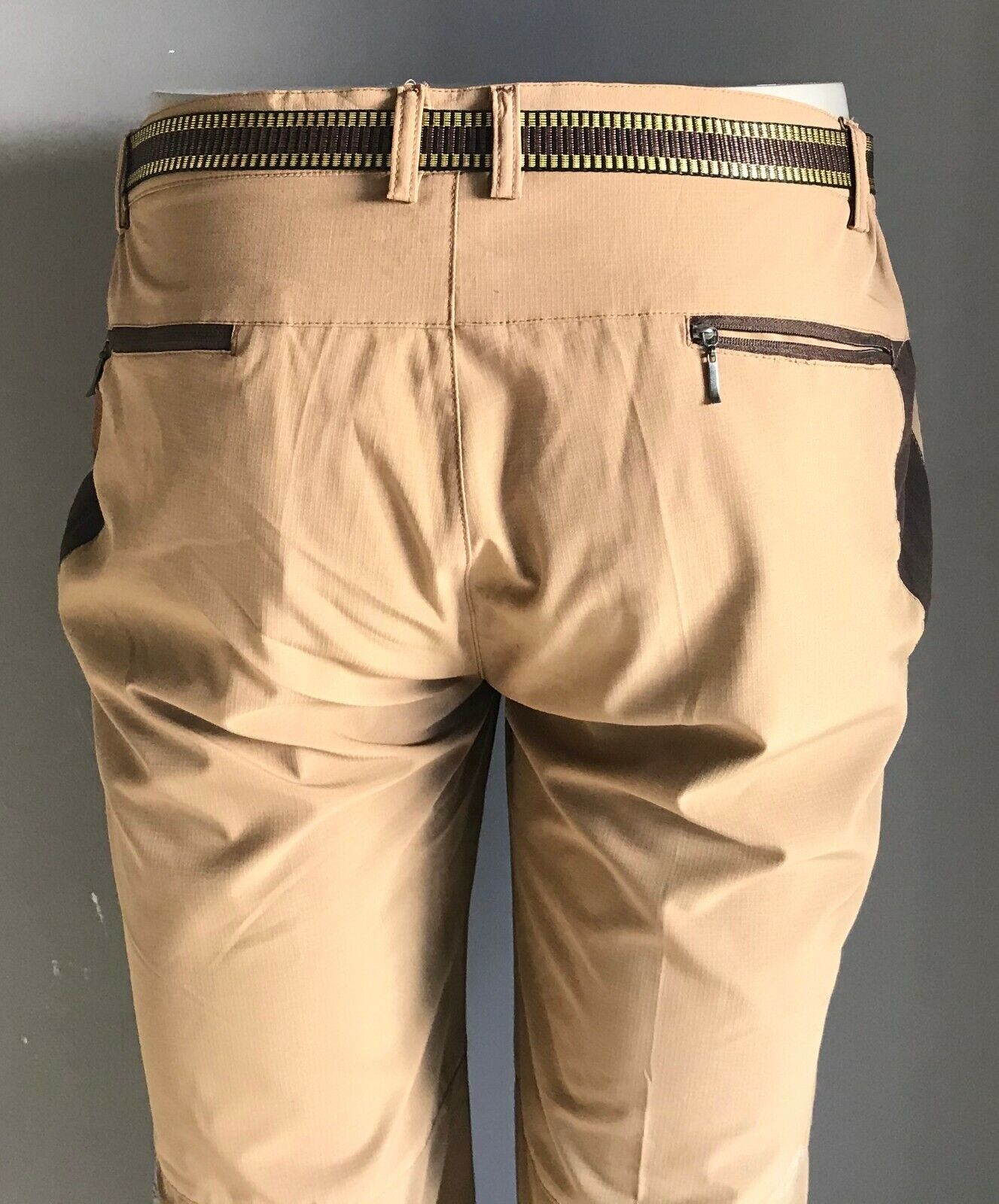 Mens BLACK YAK Pants Khaki & Brown Extreme Peak Quick Dry Hiking Capri Size 36