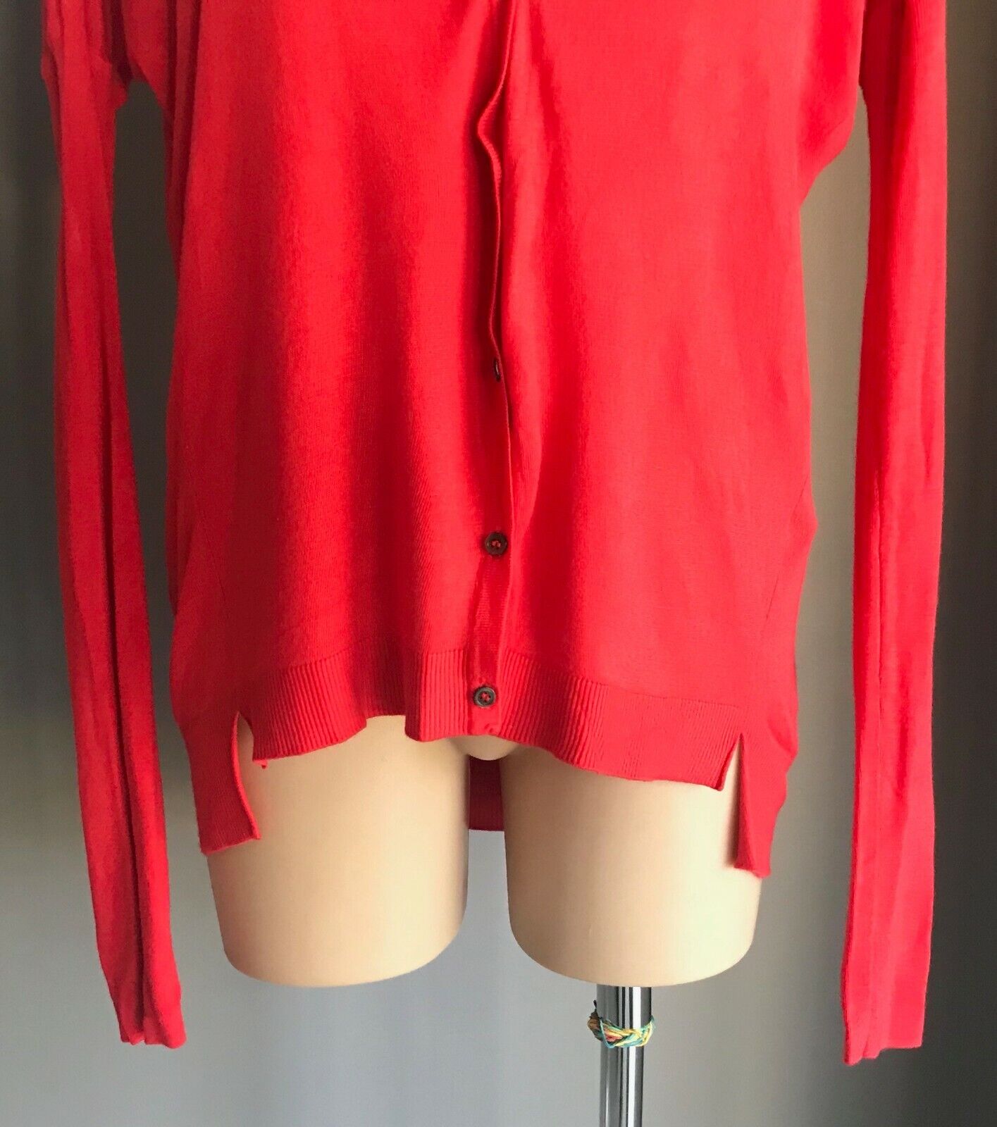 ZERO + MARIA CORNEJO Cardigan Watermelon Red Soft Drape  Bamboo Size S 12