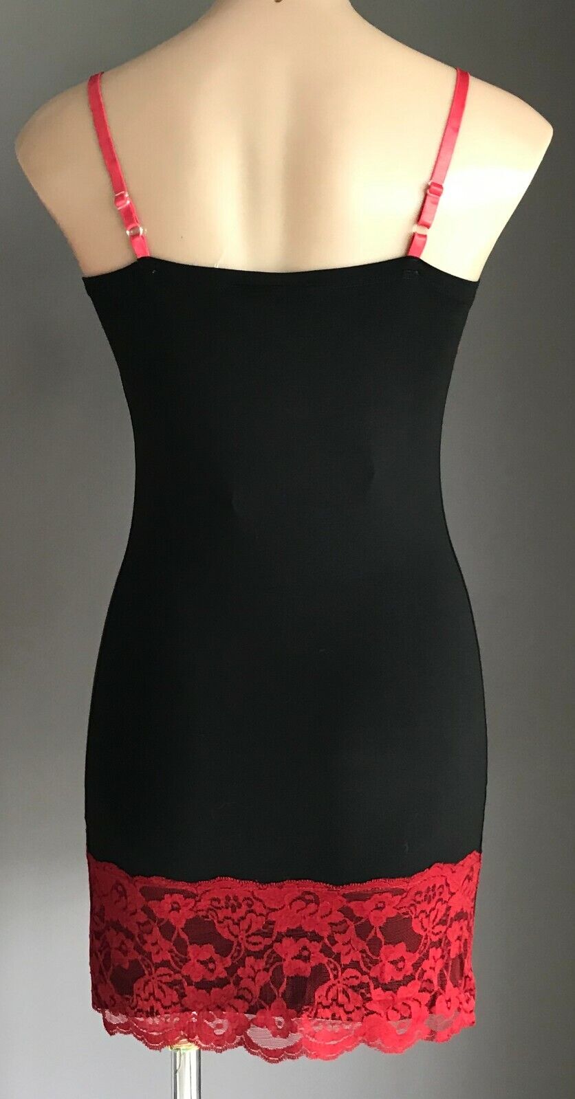 TOO FAST “Camille" Mini Dress Tunic Goth Punk Rockabilly Black Red Lace XL NEW