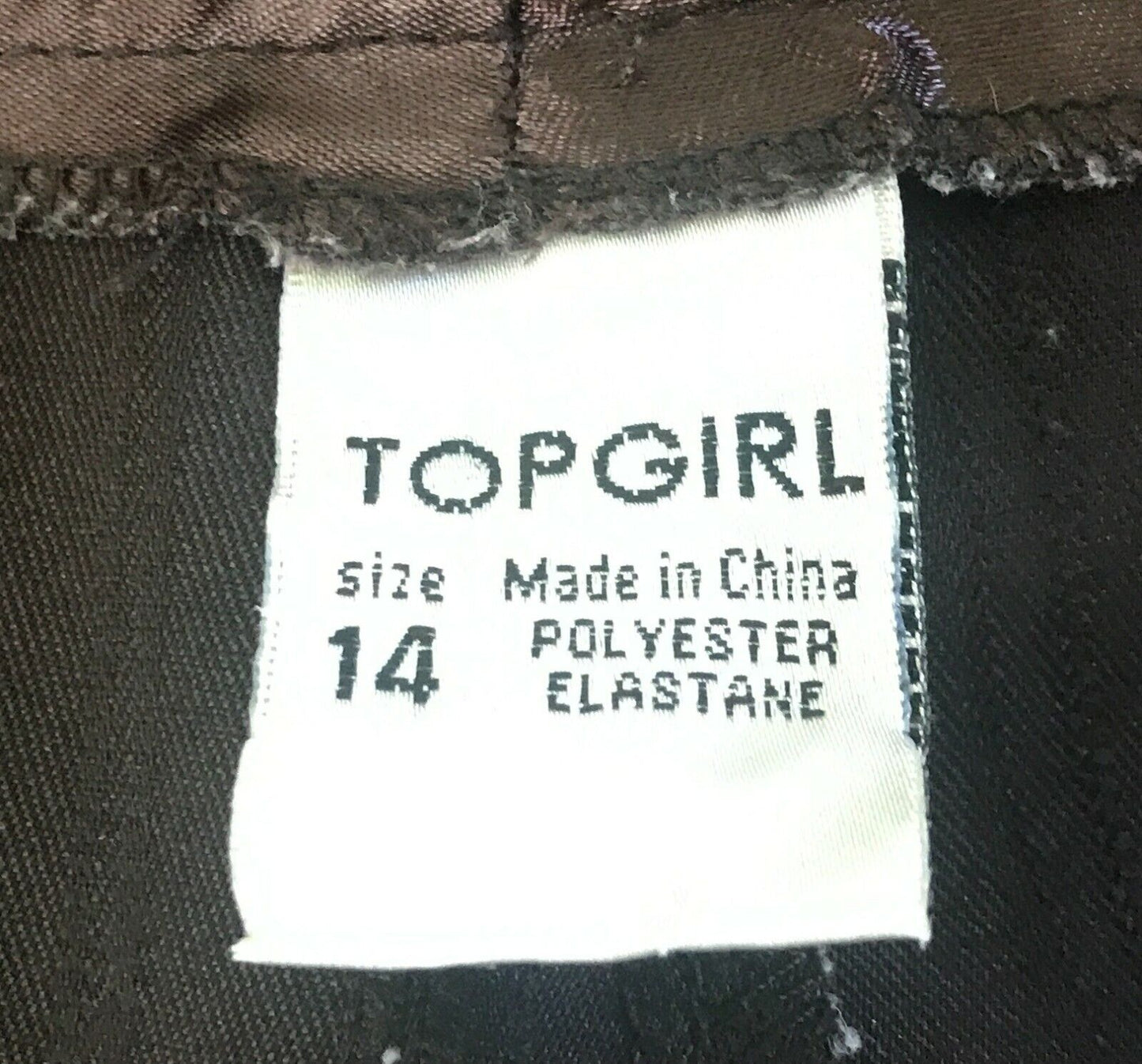 TOPGIRL Pants Brown Self Stripe Wide Leg Long Trousers Ladies Size 14 NEW