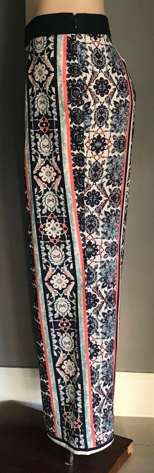 RODEO SHOW Pants Multi Colour & Print Wide Leg Long Relaxed Trousers Size 14