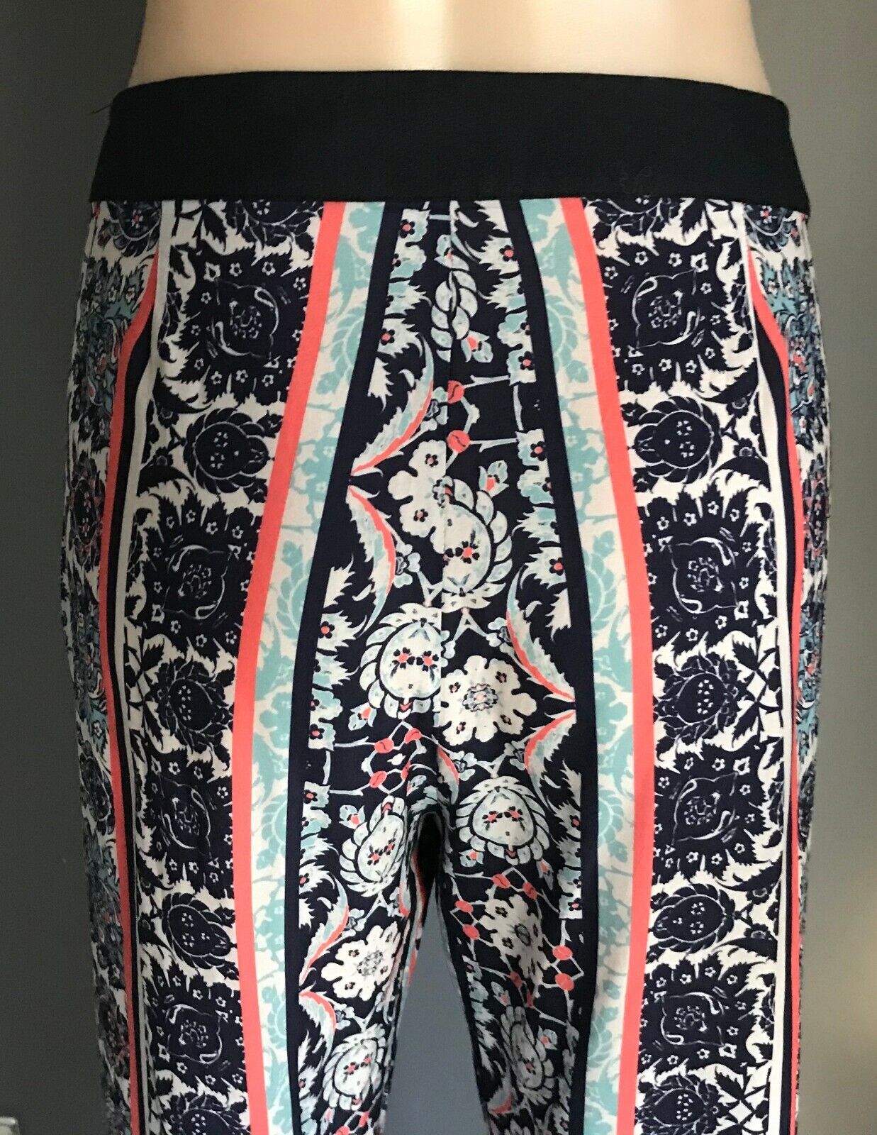 RODEO SHOW Pants Multi Colour & Print Wide Leg Long Relaxed Trousers Size 14
