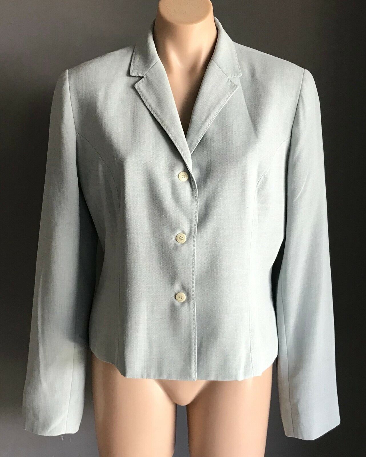EVENTS Jacket Light Blue Long Sleeve Blazer Ladies Size 16 Beautiful Vintage