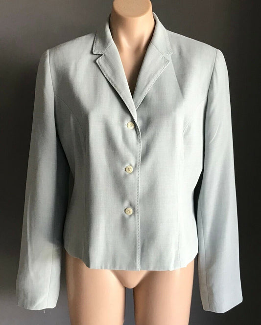 EVENTS Jacket Light Blue Long Sleeve Blazer Ladies Size 16 Beautiful Vintage