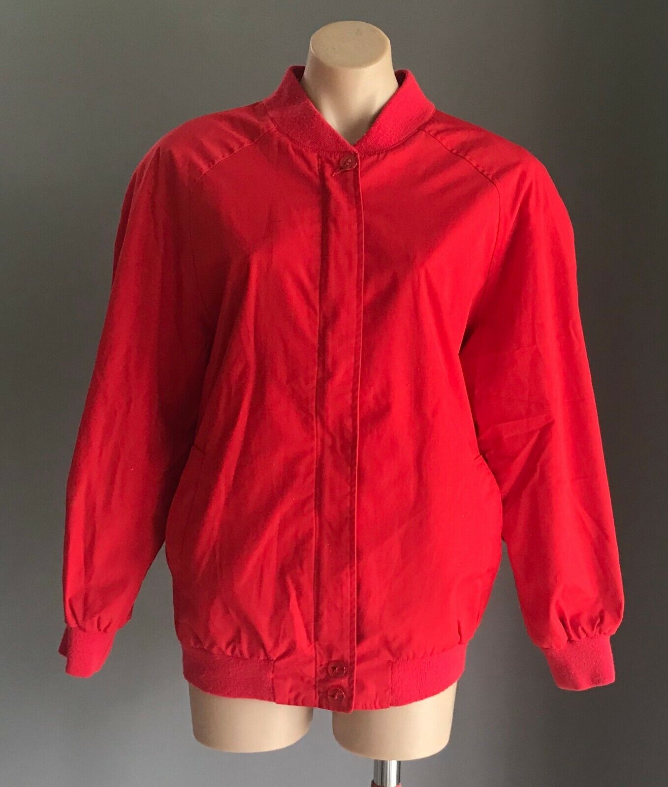 REGINE Jacket Red Soft Shell Baseball Style Windcheater Ladies Size S 10 Vintage