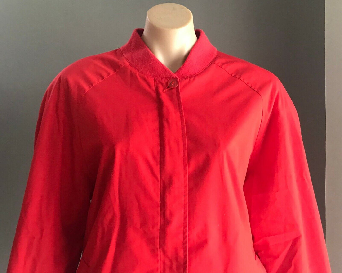 REGINE Jacket Red Soft Shell Baseball Style Windcheater Ladies Size S 10 Vintage